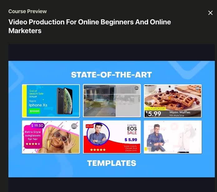 Udemy Video Production Course Screenshot Image