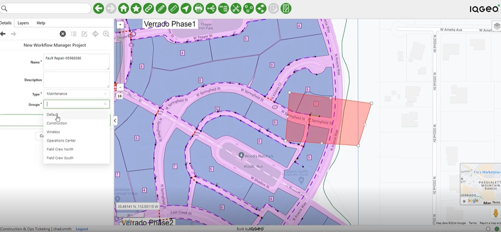Creating a break fix ticket for fiber network engineer 